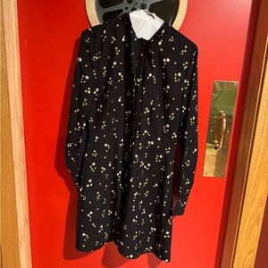 Black Floral Long Sleeve Dress